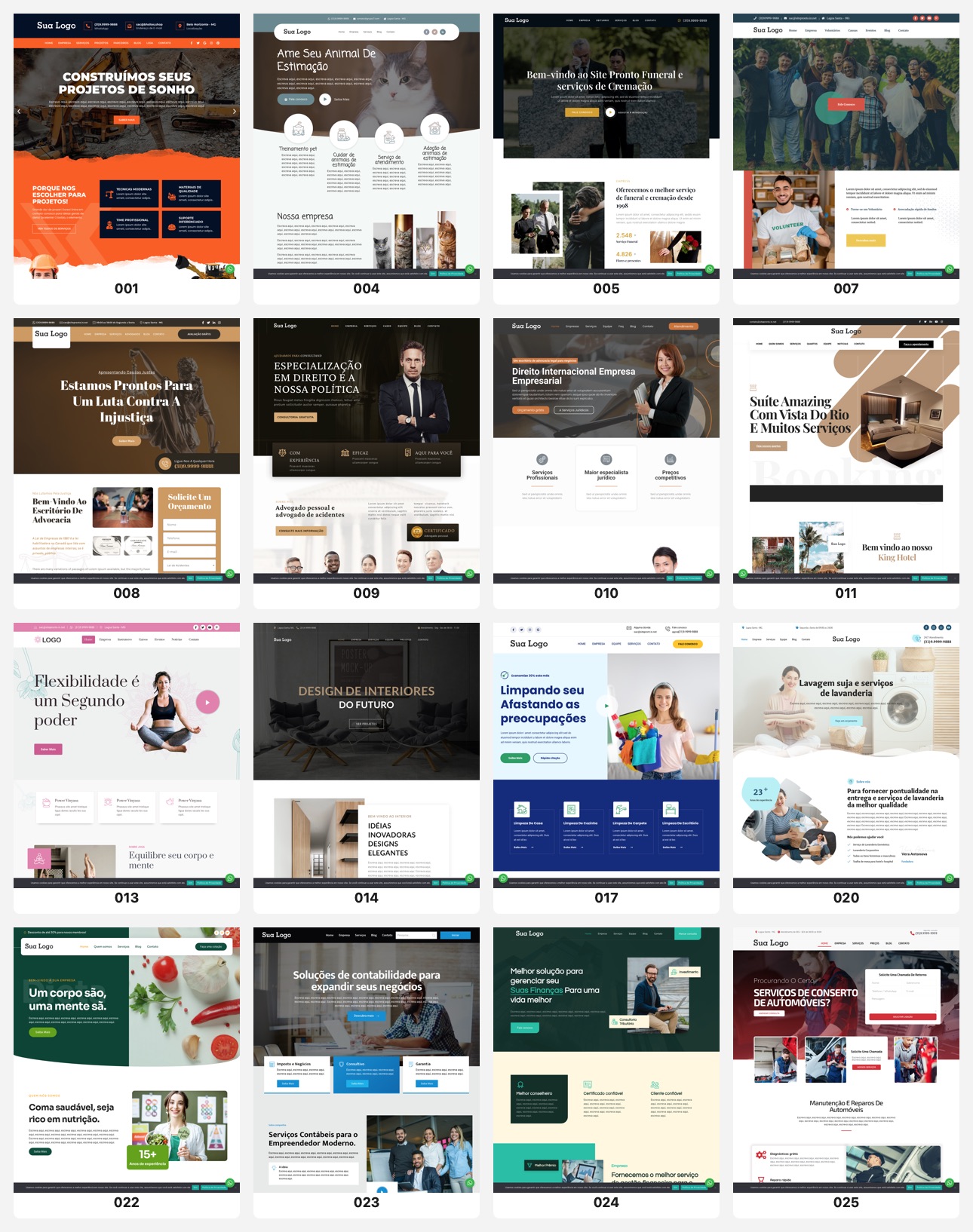Seleção de sites profissionais desenvolvidos
